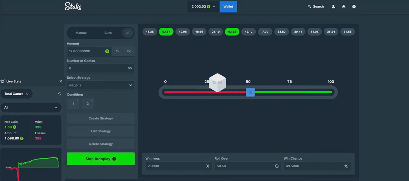 Stake Dice Predictor